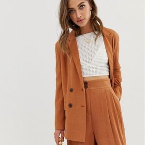 ASOS DESIGN gutsy linen relaxed blazer